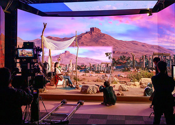 7680 हर्ट्ज फ्लिममेकिंग वर्चुअल स्टूडियो लाइटवेट एक्सआर एचडी एलईडी वीडियो वॉल P1.95 P2.6 P2.5