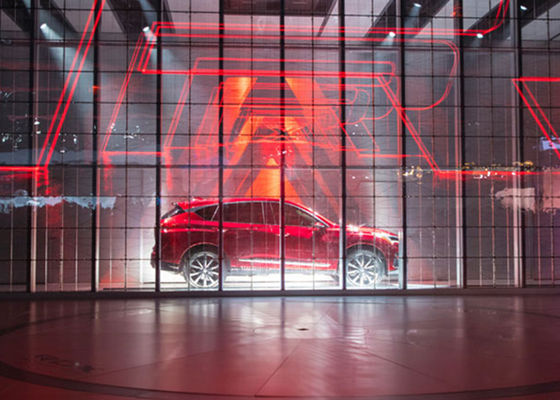 हाई ब्राइटनेस इंडोर आउटडोर SMD P2.84 P20 फुल कलर वीडियो वॉल ग्लास LED मेश