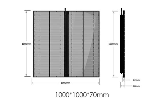 हाई ब्राइटनेस इंडोर आउटडोर SMD P2.84 P20 फुल कलर वीडियो वॉल ग्लास LED मेश