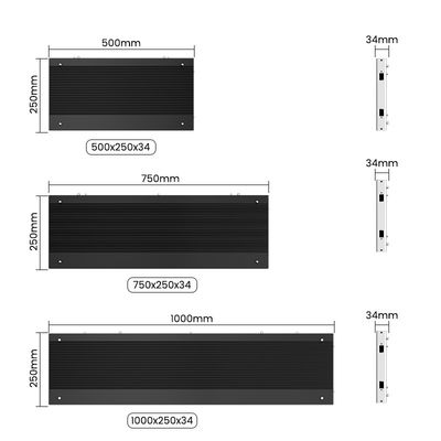 एल्यूमीनियम कैबिनेट इनडोर एलईडी स्क्रीन P1.56 P1.95 P2.5 P2.6 P2.9 P3.91, 500x250/750x250/1000x250 मिमी प्रदर्शनी और खुदरा प्रदर्शन के लिए