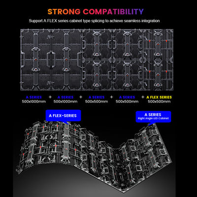 P3.91 स्टेज रेंटल एलईडी डिस्प्ले 50/60 हर्ट्ज फ्रेम परिवर्तन आवृत्ति और ge 800cd/m2 चमक के साथ