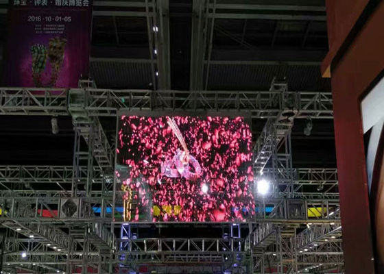 इंडोर P10 पारदर्शी एलईडी डिस्प्ले ग्लास वीडियो वॉल लाइटवेट 9216 डॉस / वर्गमीटर