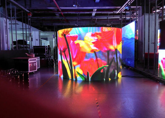 फुल कलर फ्लेक्सिबल एलईडी स्क्रीन एलईडी स्टेज कर्टन स्क्रीन 4 एमएम पिक्सल एनर्जी सेविंग