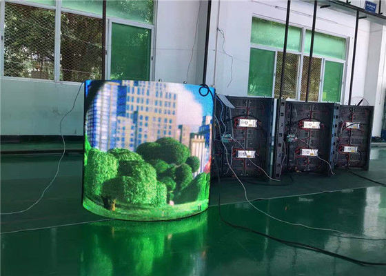 उच्च कंट्रास्ट एलईडी लचीले पर्दे स्क्रीन 10 मिमी पिक्सेल 360 एलईडी डिस्प्ले पूर्ण रंग