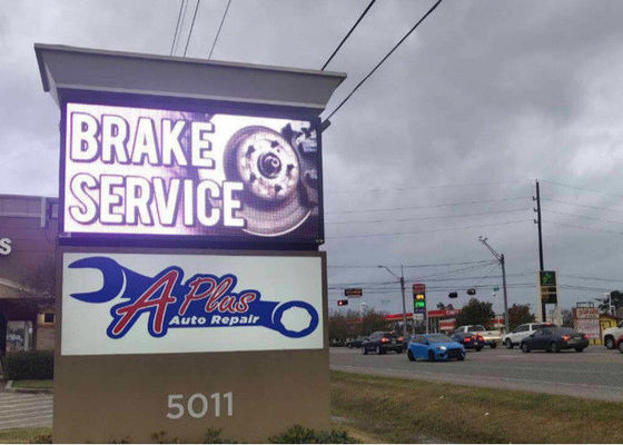 फ्रंट ओपनिंग कैबिनेट के साथ आउटडोर डबल साइड फ्रंट एक्सेस एलईडी डिस्प्ले एचडी पी 4